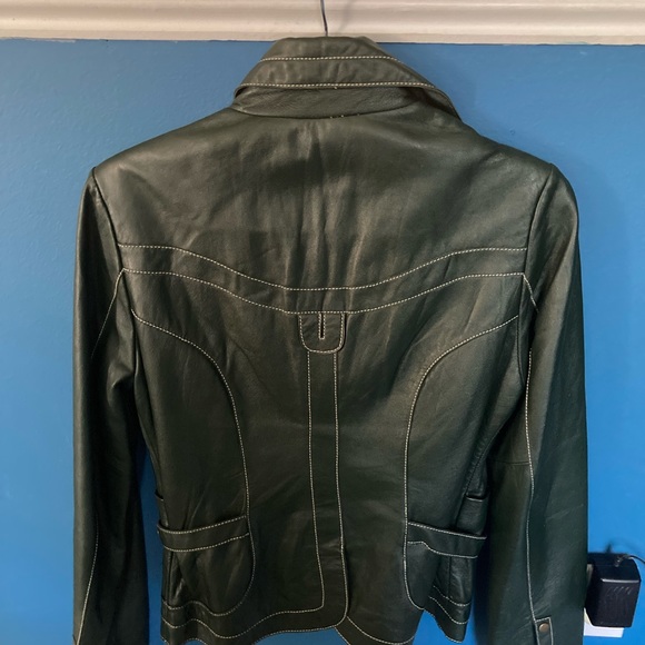 Green Leather Jacket - Picture 5 of 15